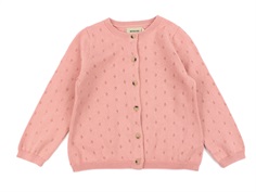 Wheat rosette pointelle pattern cardigan Maia